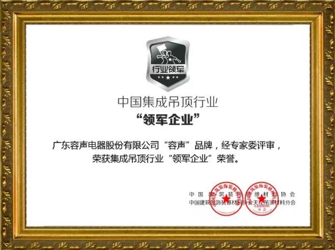 中國集成吊頂行業(yè)“領(lǐng)軍企業(yè)”