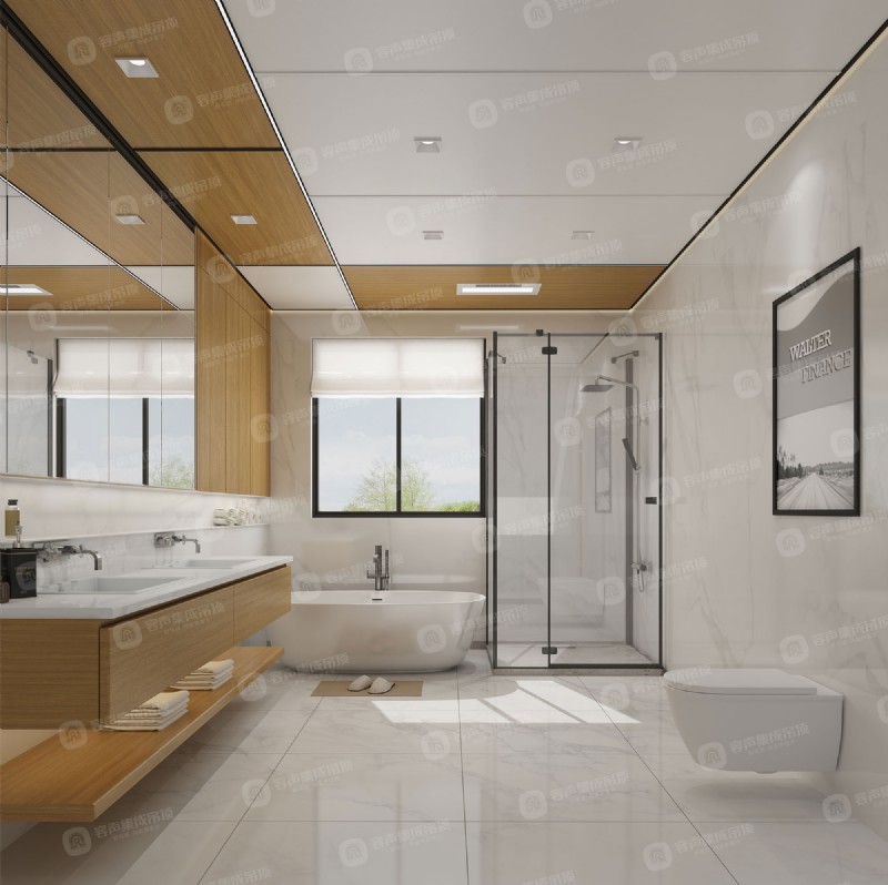 容聲集成吊頂大板現(xiàn)代極簡衛(wèi)浴效果圖