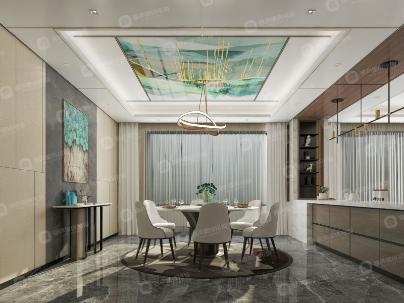 容聲集成吊頂無(wú)膠大板效果圖